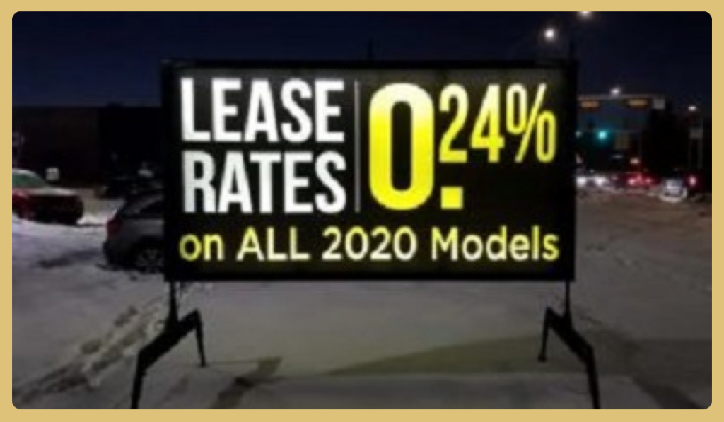 portable signage - lighted