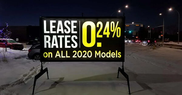 Illuminated For Lease Sign Rentals